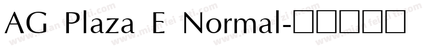 AG Plaza E Normal字体转换